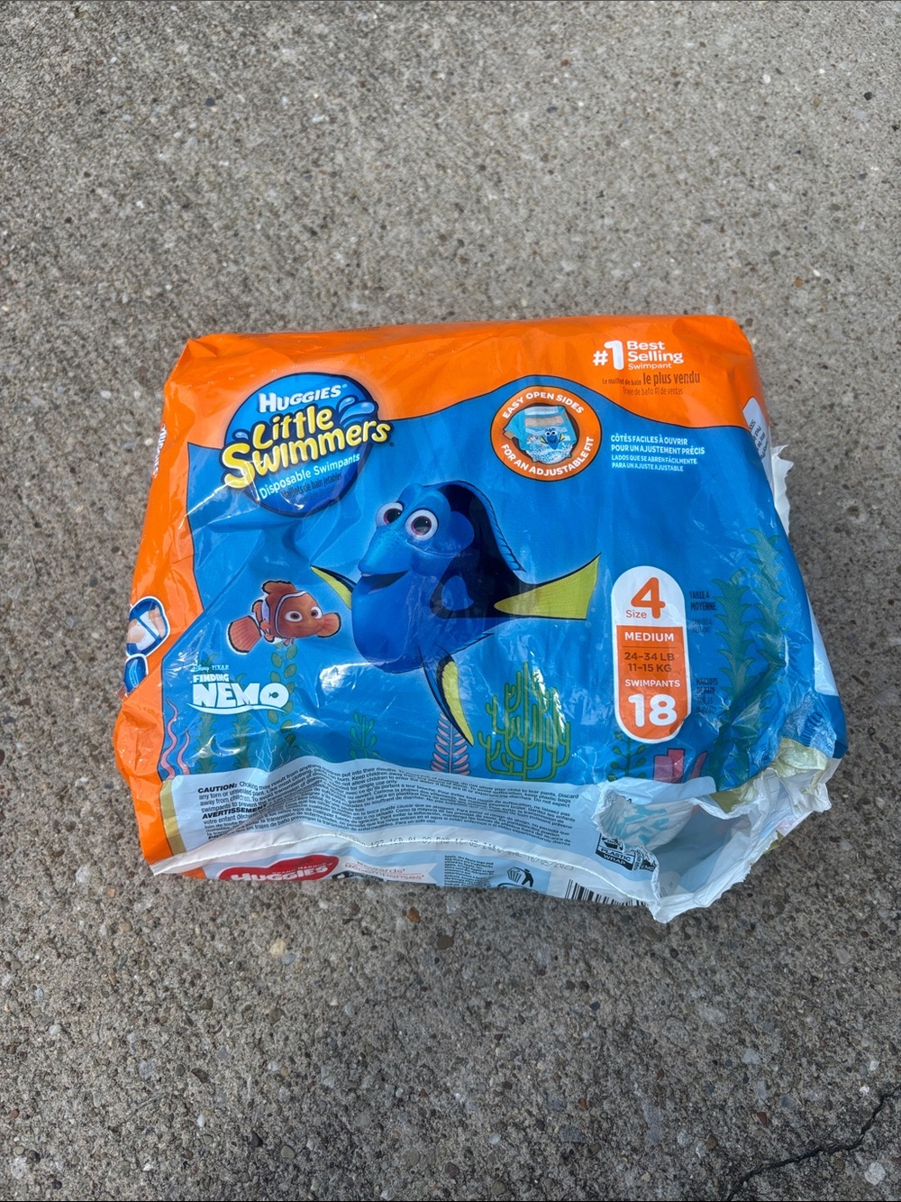 Huggies Little Swimmers Disposable Swim Diapers - Blue & Orange (Size 4) 10 left
